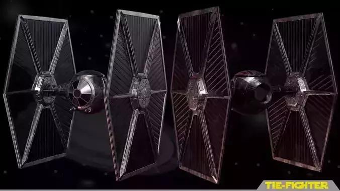 Tie Fighter-Star Wars  Low-poly 3D model