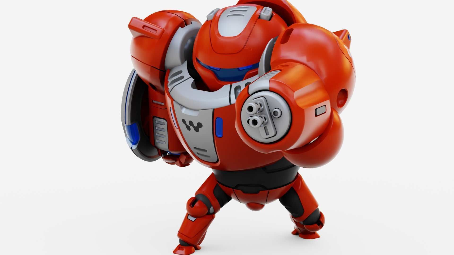 BATTLE DROID OMNIOUS-B  RIGGED 3D model_15