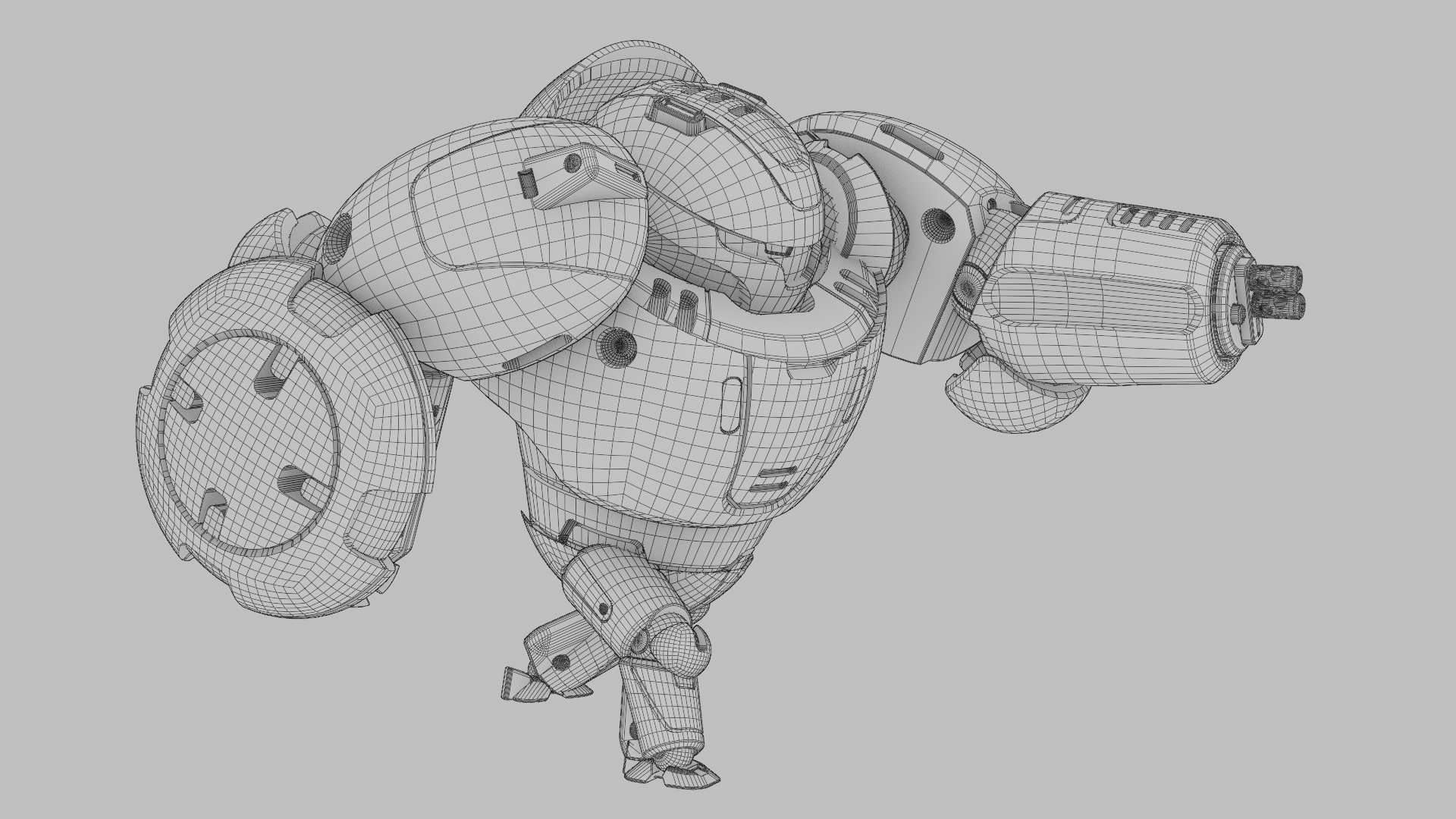 BATTLE DROID OMNIOUS-B  RIGGED 3D model_38