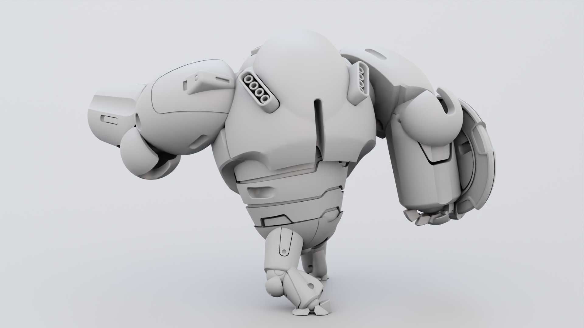 BATTLE DROID OMNIOUS-B  RIGGED 3D model_33