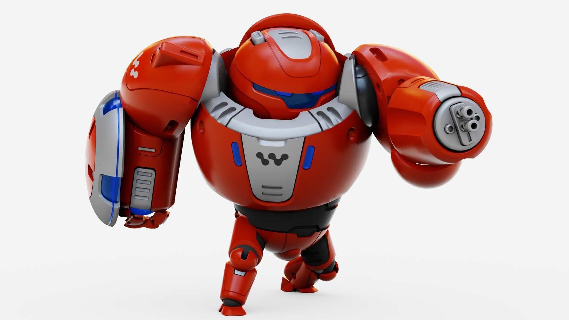 BATTLE DROID OMNIOUS-B  RIGGED 3D model_1