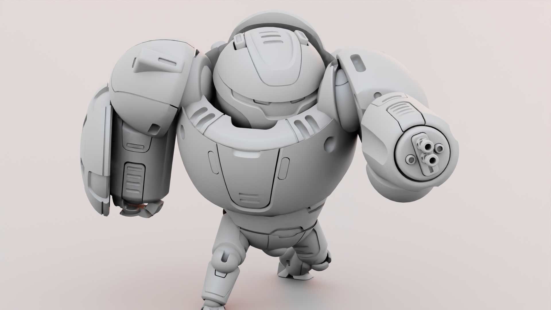 BATTLE DROID OMNIOUS-B  RIGGED 3D model_31