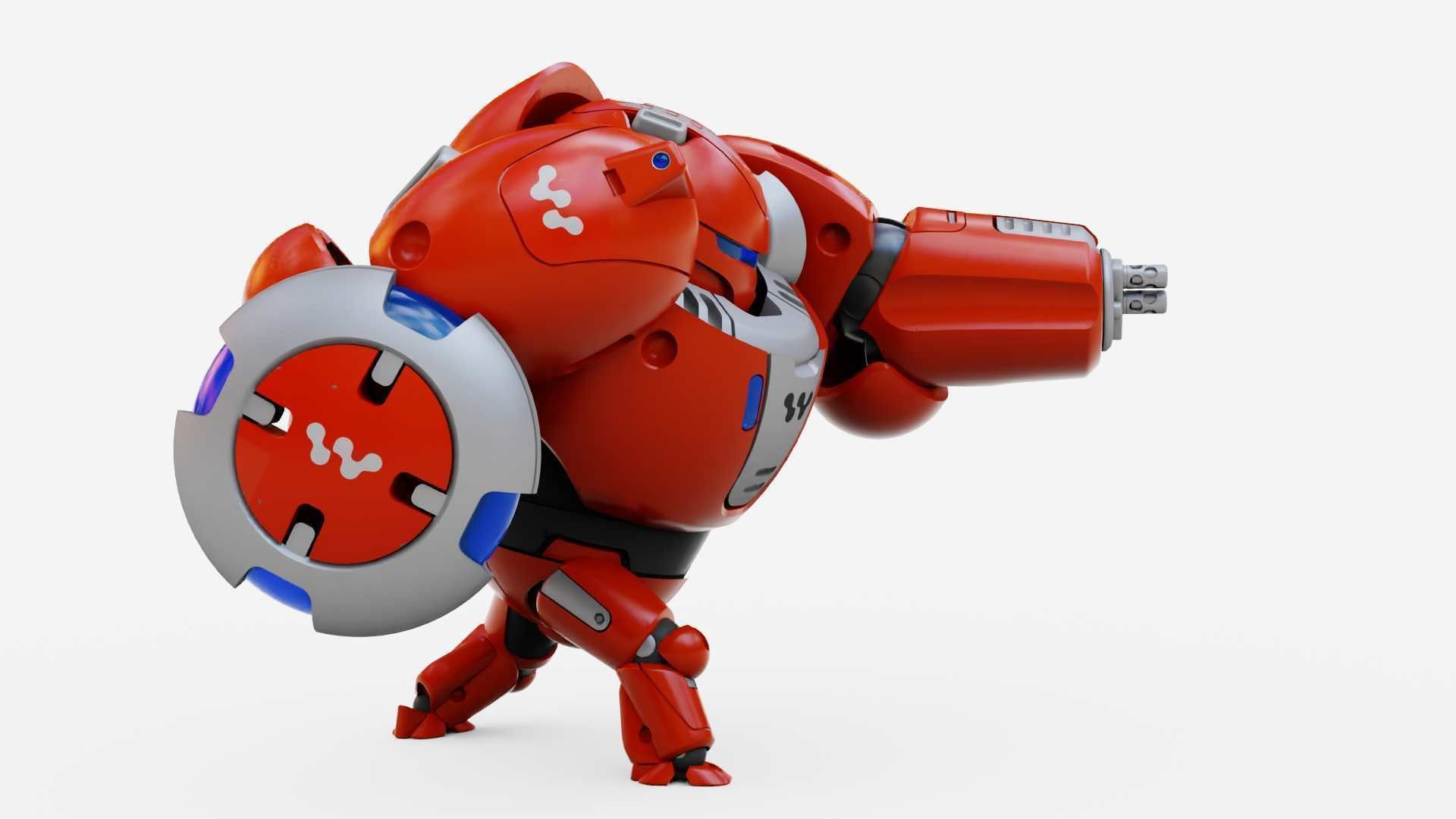 BATTLE DROID OMNIOUS-B  RIGGED 3D model_5