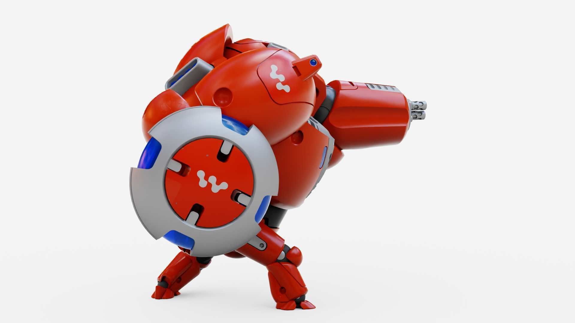 BATTLE DROID OMNIOUS-B  RIGGED 3D model_6