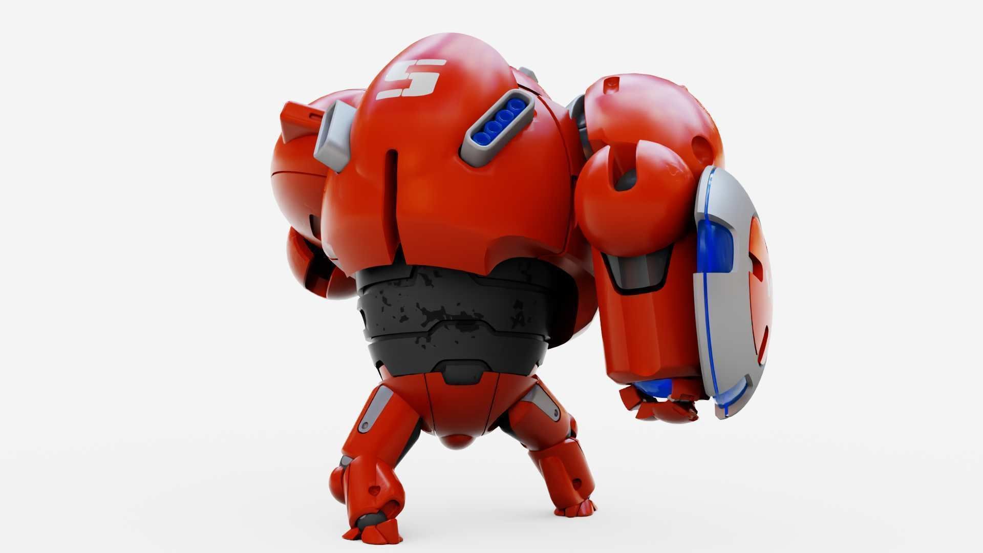 BATTLE DROID OMNIOUS-B  RIGGED 3D model_9