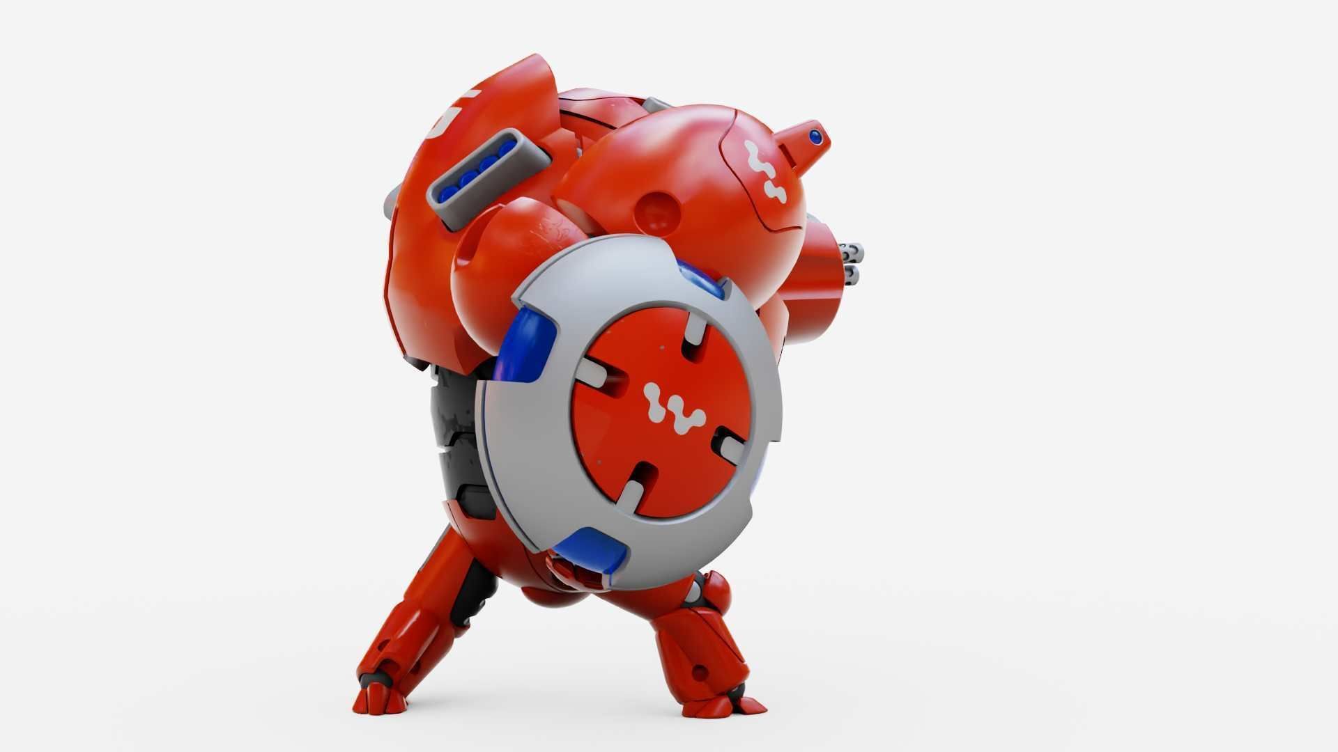 BATTLE DROID OMNIOUS-B  RIGGED 3D model_7