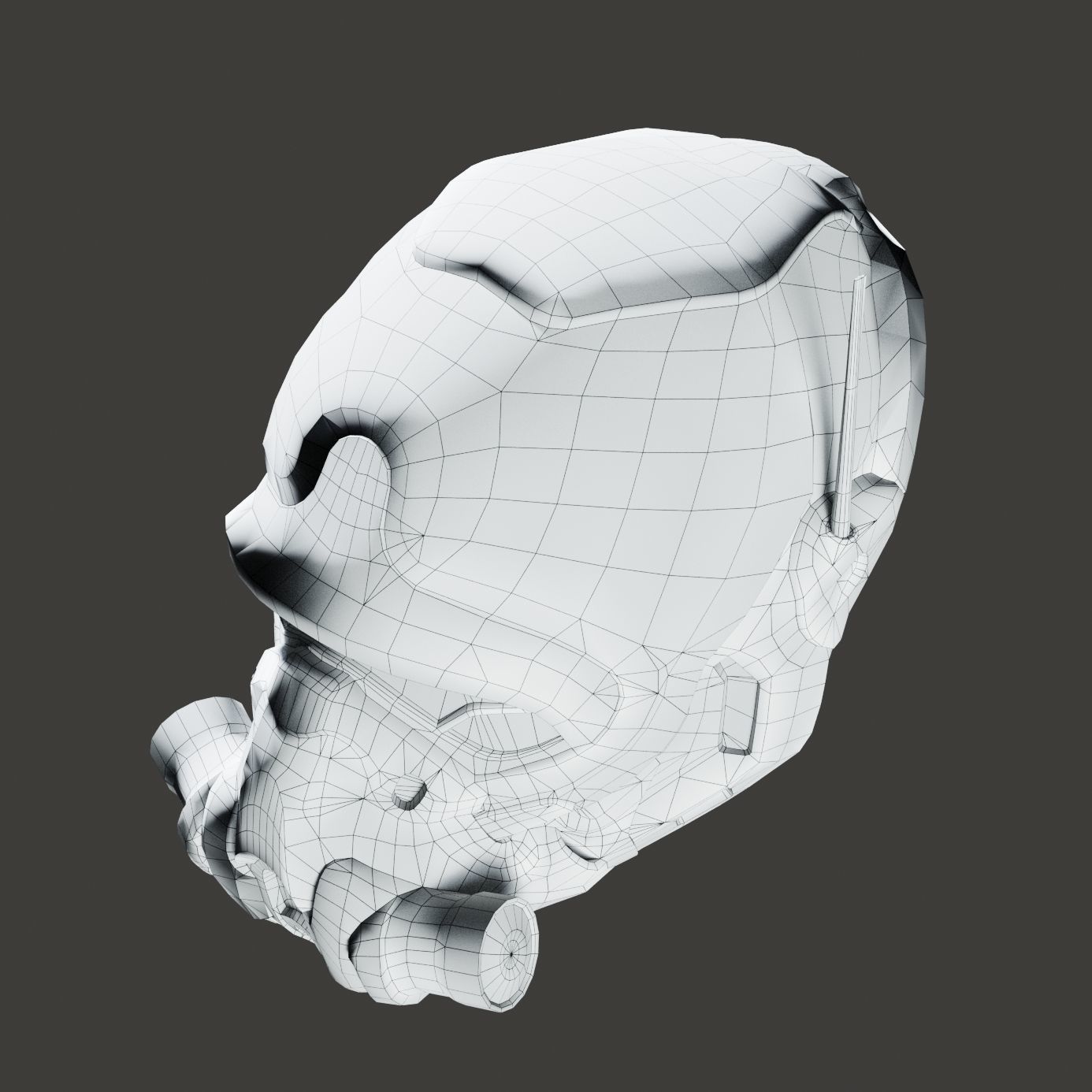 SciFi Helmet ver4 Low-poly 3D model_13
