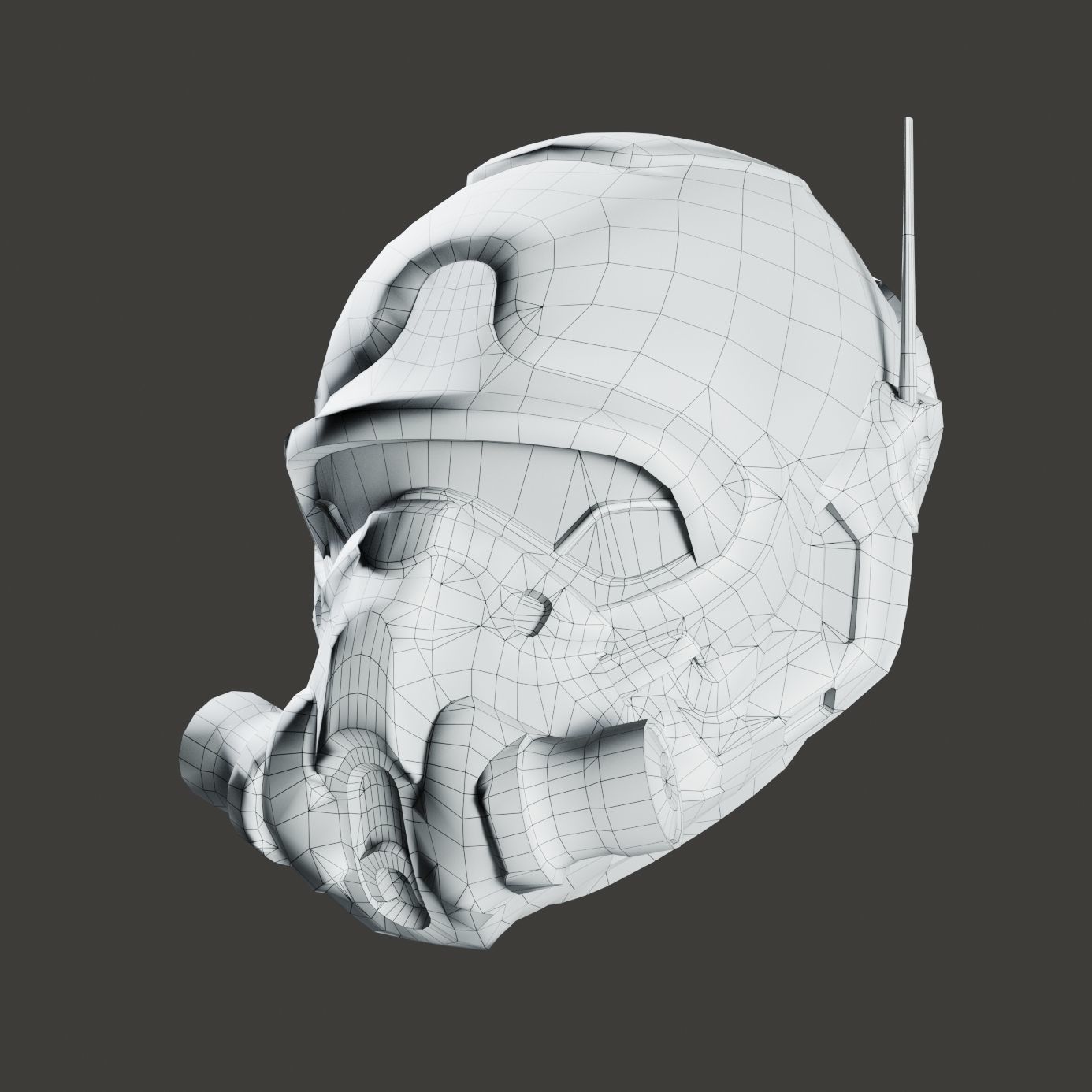 SciFi Helmet ver4 Low-poly 3D model_1