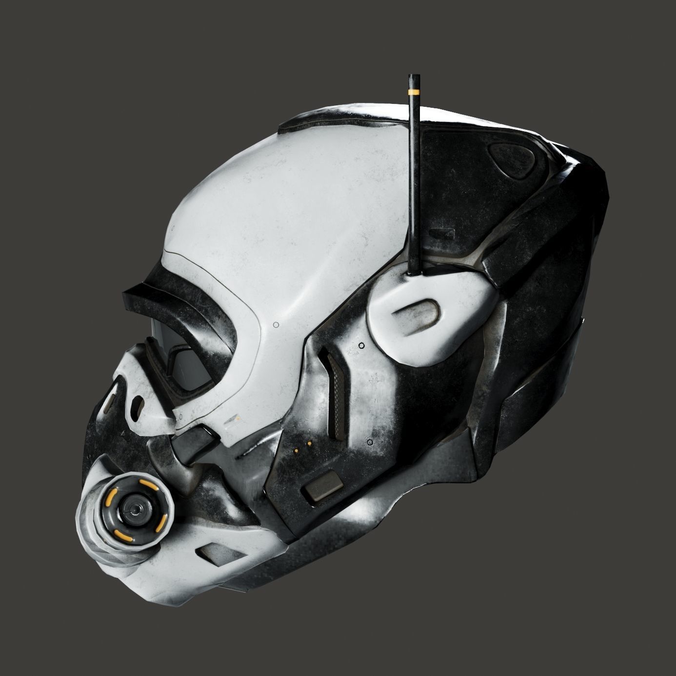 SciFi Helmet ver4 Low-poly 3D model_4