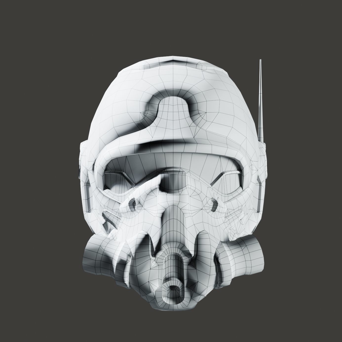 SciFi Helmet ver4 Low-poly 3D model_3