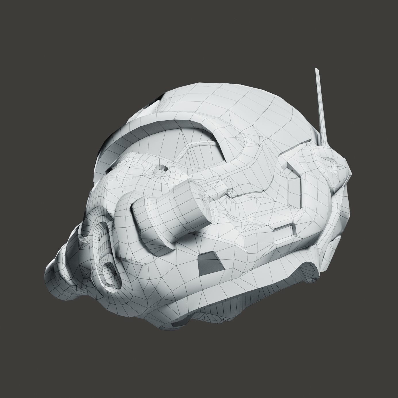 SciFi Helmet ver4 Low-poly 3D model_15