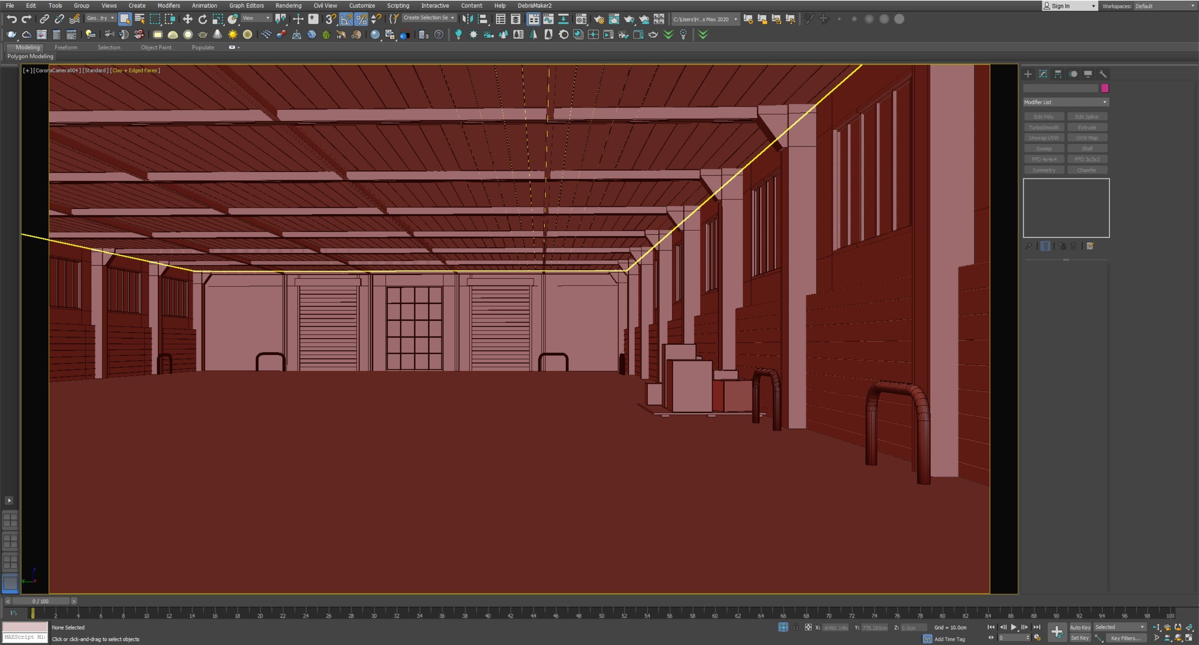 low poly warehouse 04 Low-poly 3D model_10
