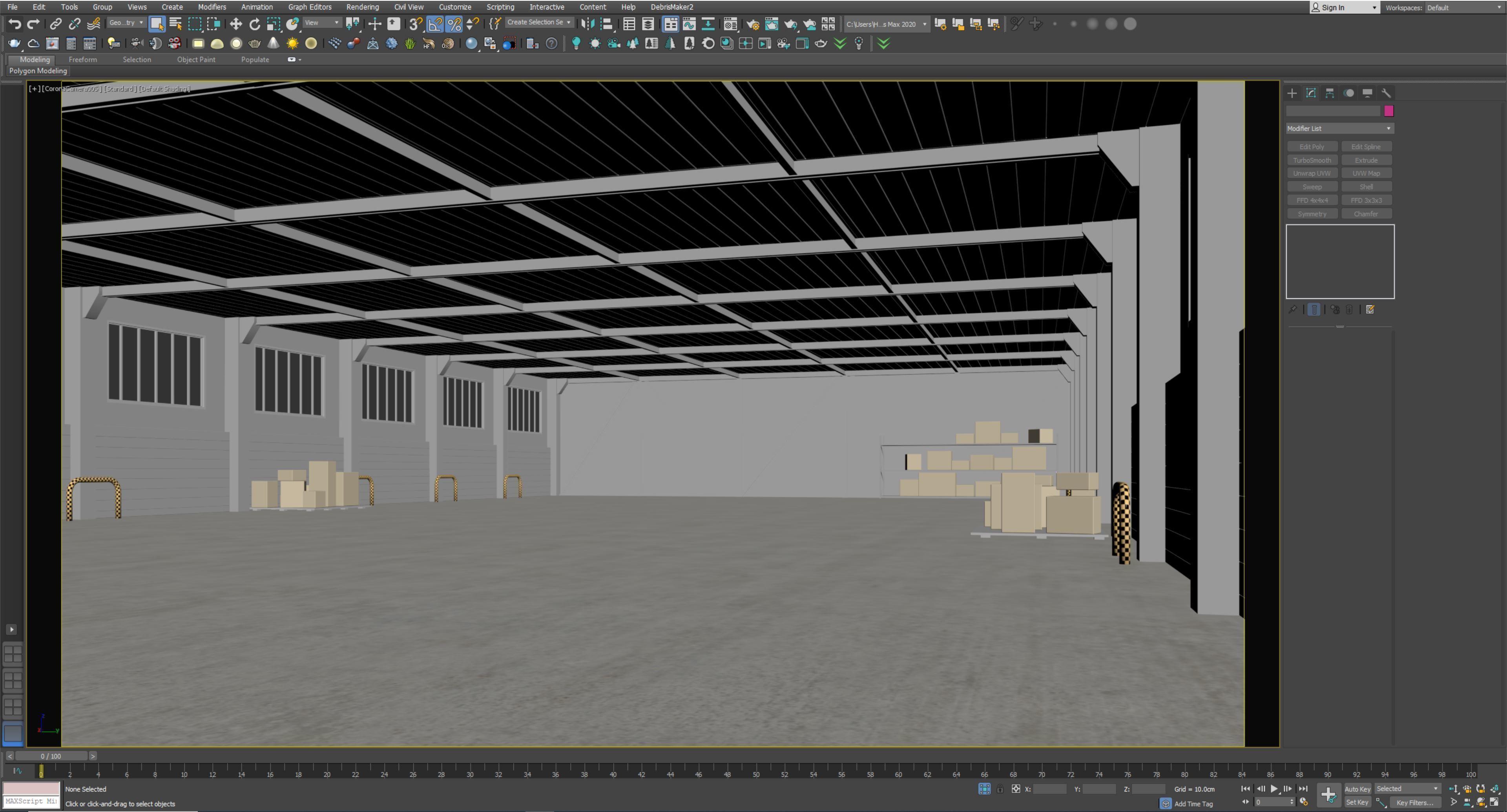 low poly warehouse 04 Low-poly 3D model_6