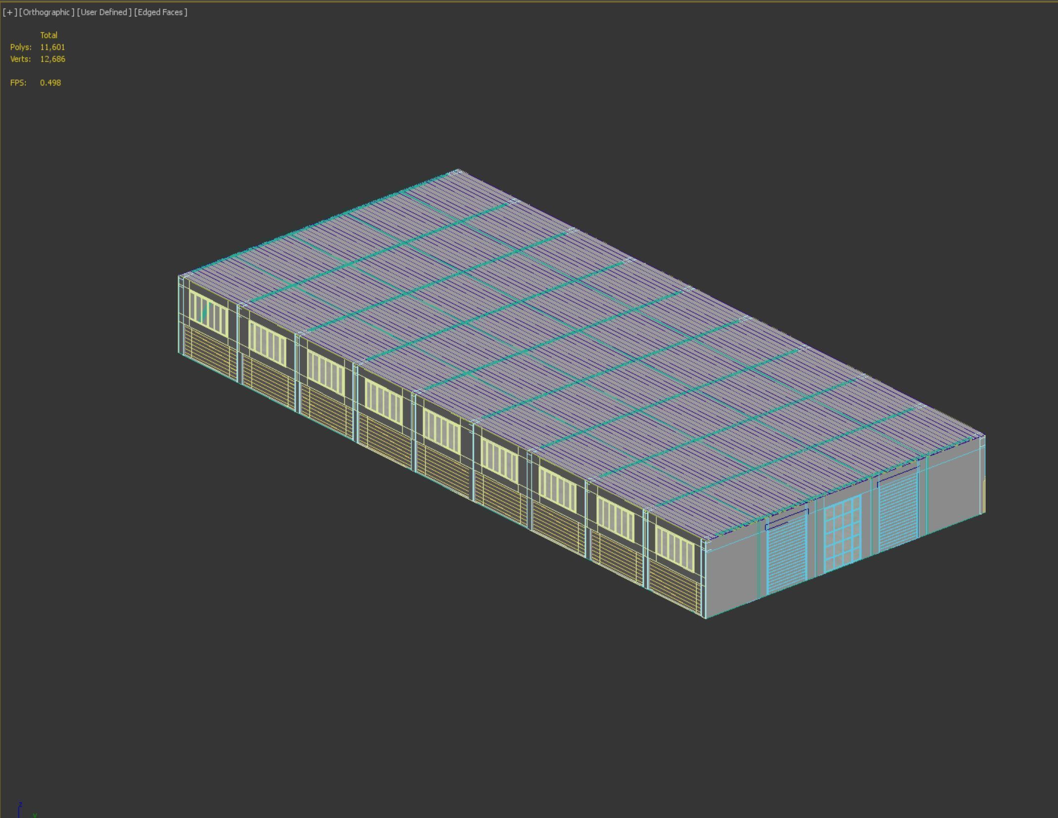 low poly warehouse 04 Low-poly 3D model_11