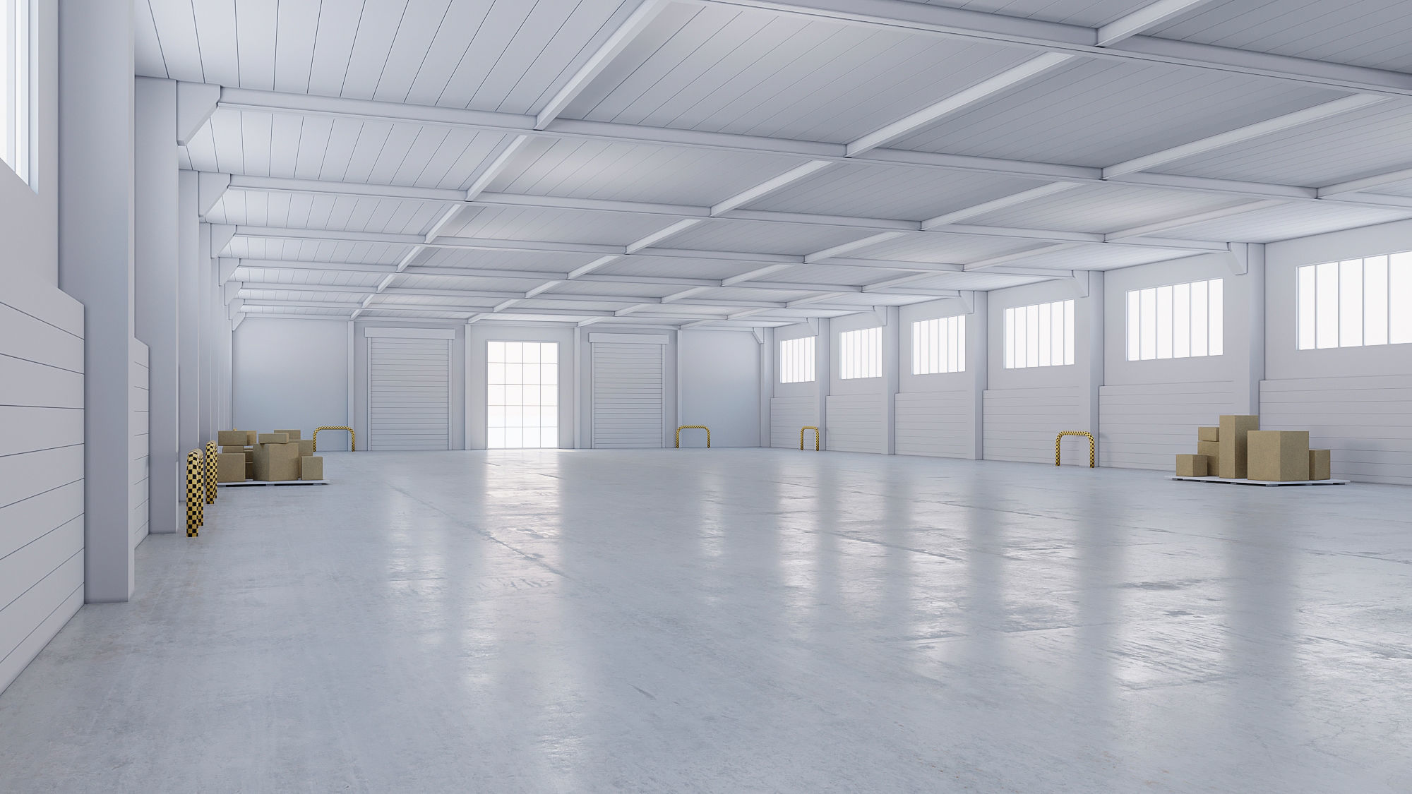 low poly warehouse 04 Low-poly 3D model_2