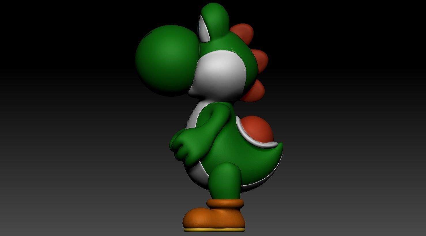 Yoshi and yoshis egg 3D print model_9