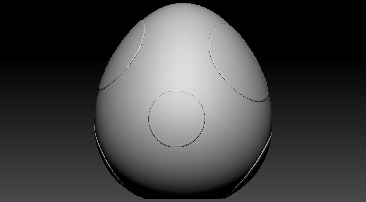 Yoshi and yoshis egg 3D print model_1