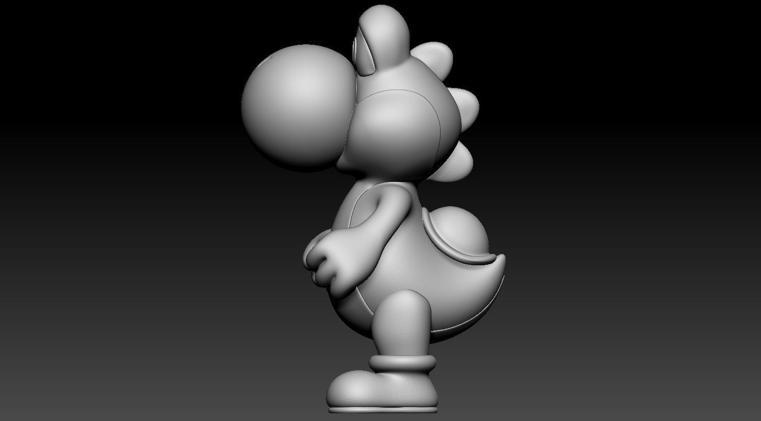 Yoshi and yoshis egg 3D print model_10