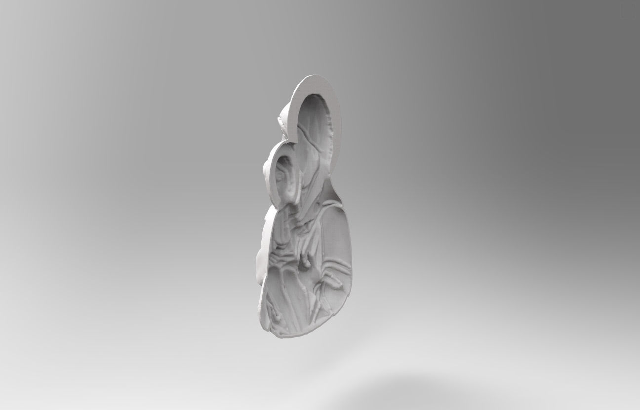 Virgin Mary  Panagia Eleousa 3D print model_4