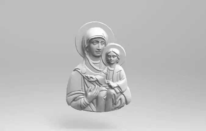 Virgin Mary  Panagia Eleousa 3D print model