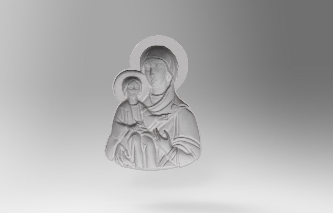 Virgin Mary  Panagia Eleousa 3D print model_3