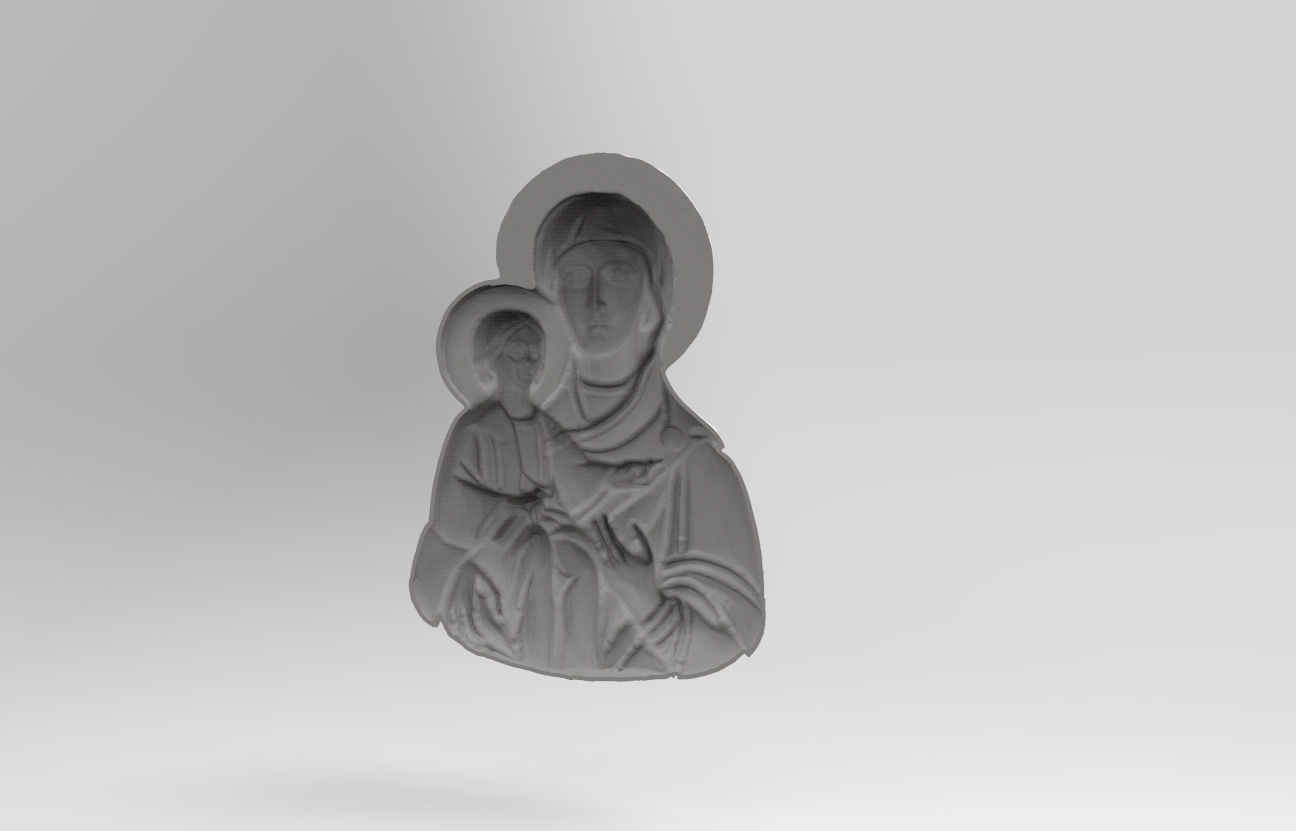 Virgin Mary  Panagia Eleousa 3D print model_5