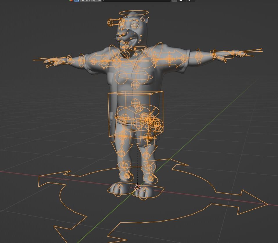 Panther humanoid character rigged Low-poly 3D model_3