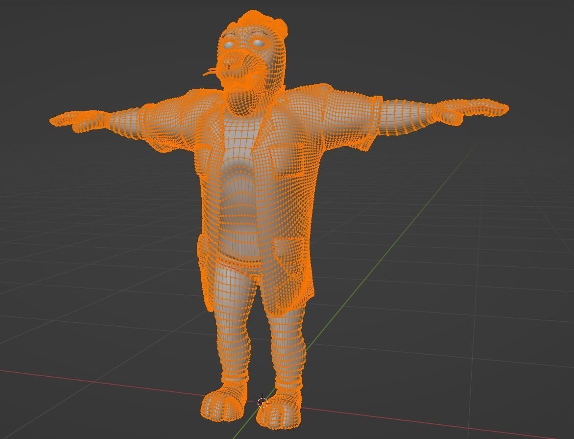 Panther humanoid character rigged Low-poly 3D model_4