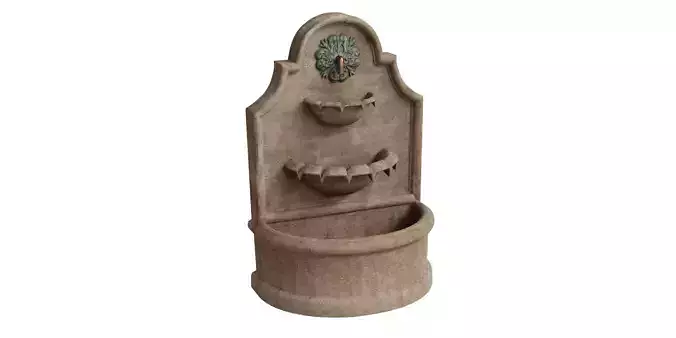 Mission Style Outdoor Fountain With Led Lights