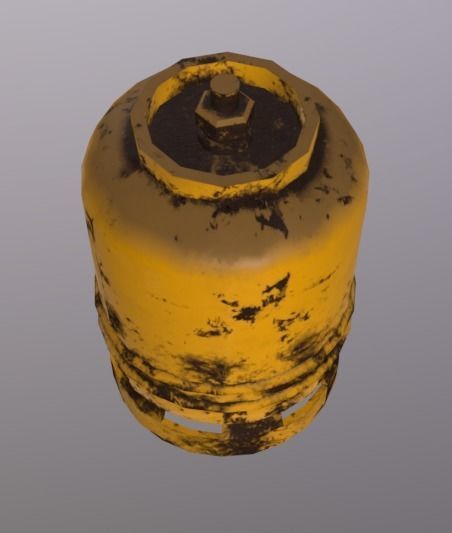 Gaz Canister Low-poly 3D model_3