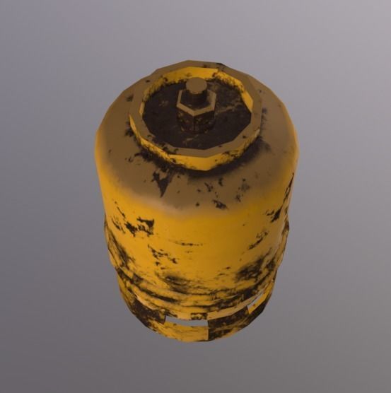 Gaz Canister Low-poly 3D model_2