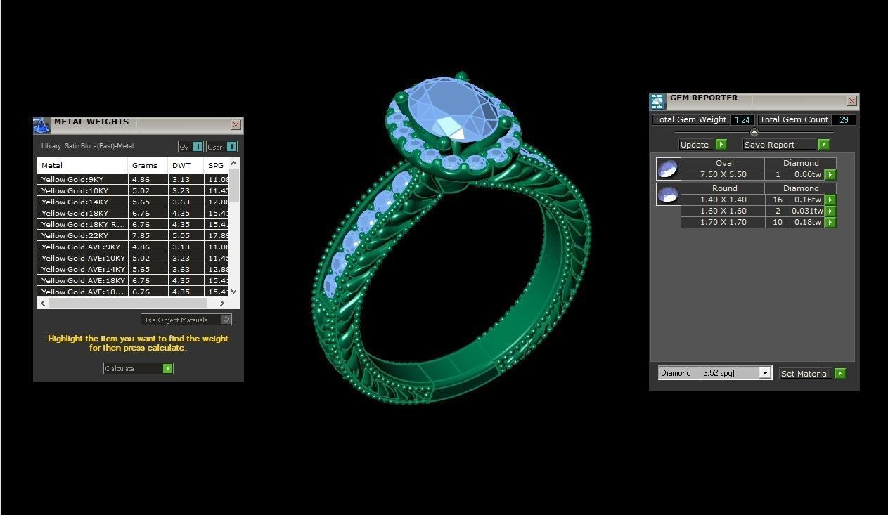 Solitaire Diamond Ring Version 3 SLT 148 3D print model_1