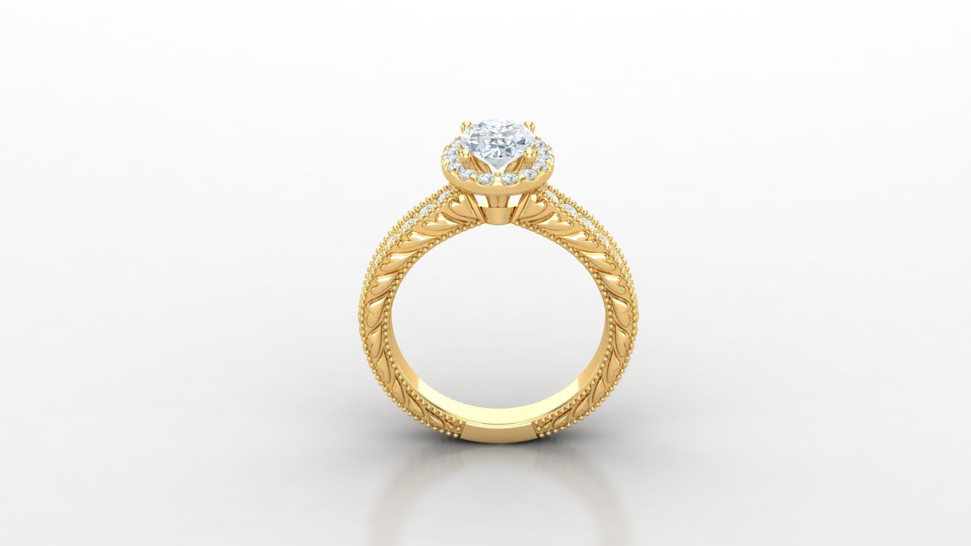 Solitaire Diamond Ring Version 3 SLT 148 3D print model_3