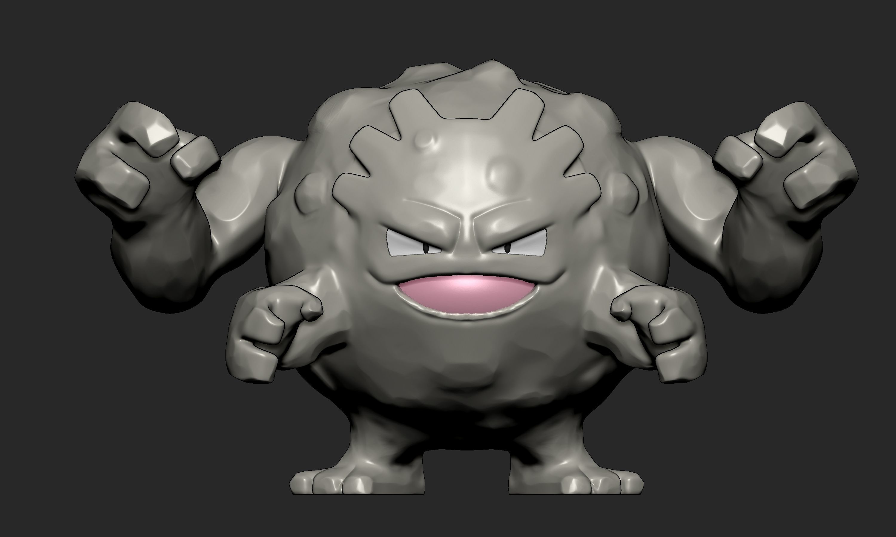 Pokemon - Graveler with 2 poses 3D print model_5