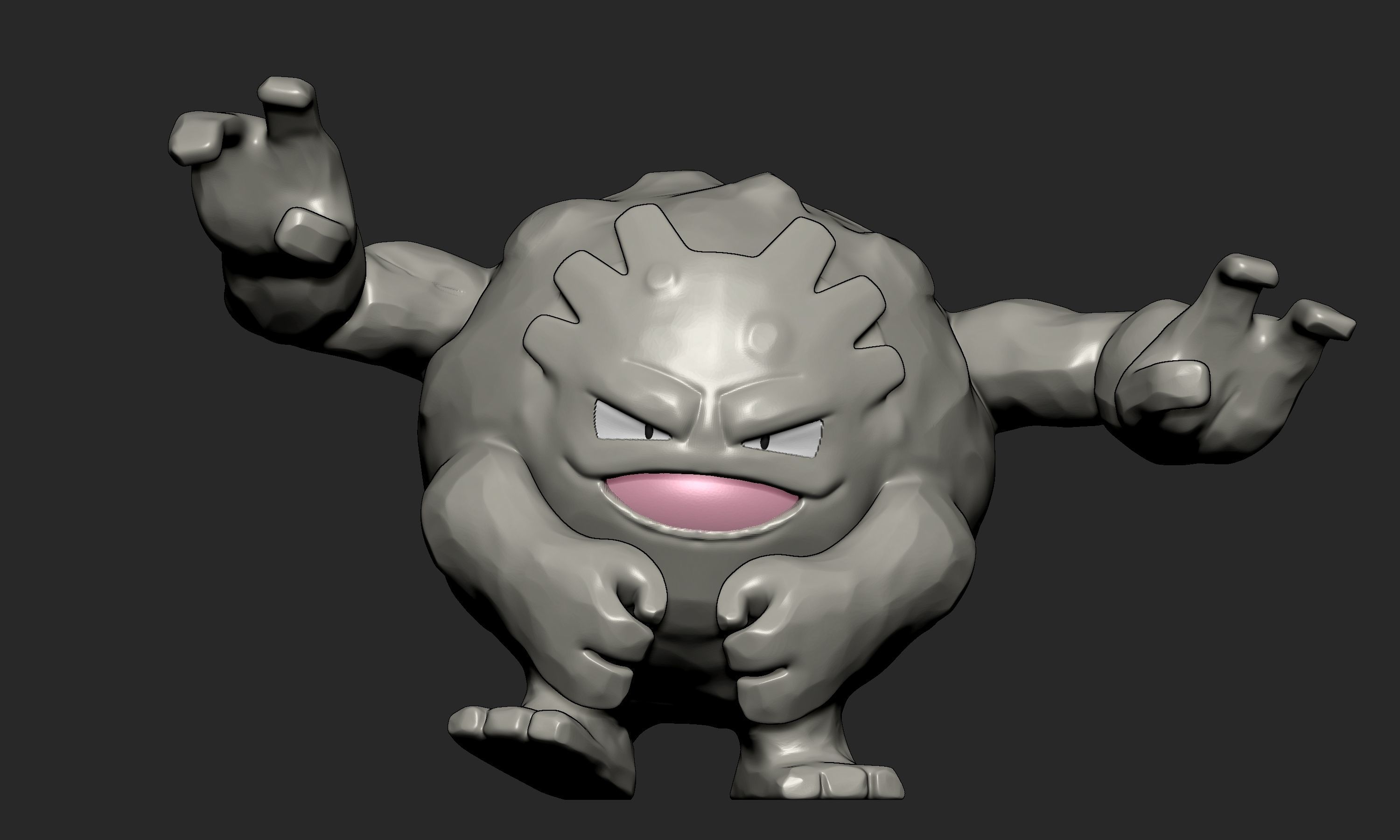 Pokemon - Graveler with 2 poses 3D print model_1