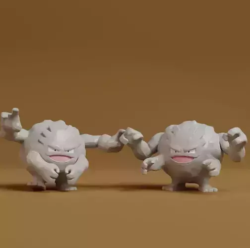 Pokemon - Graveler with 2 poses 3D print model
