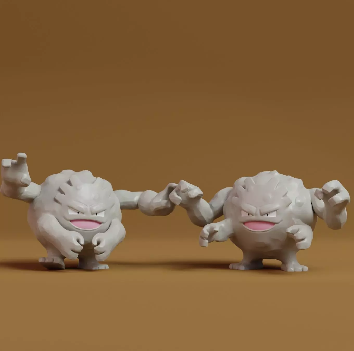 Pokemon - Graveler with 2 poses 3D print model_0