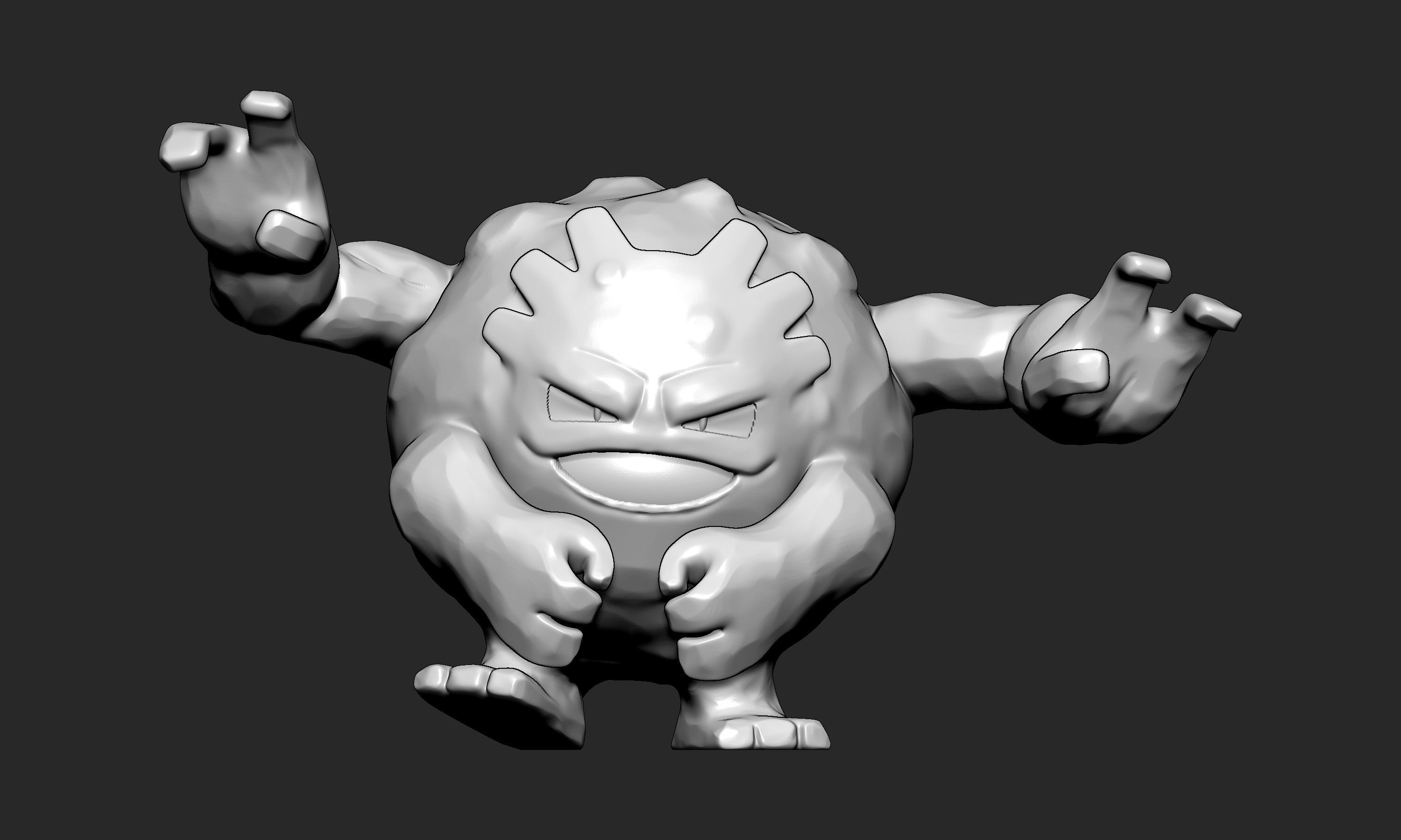 Pokemon - Graveler with 2 poses 3D print model_3