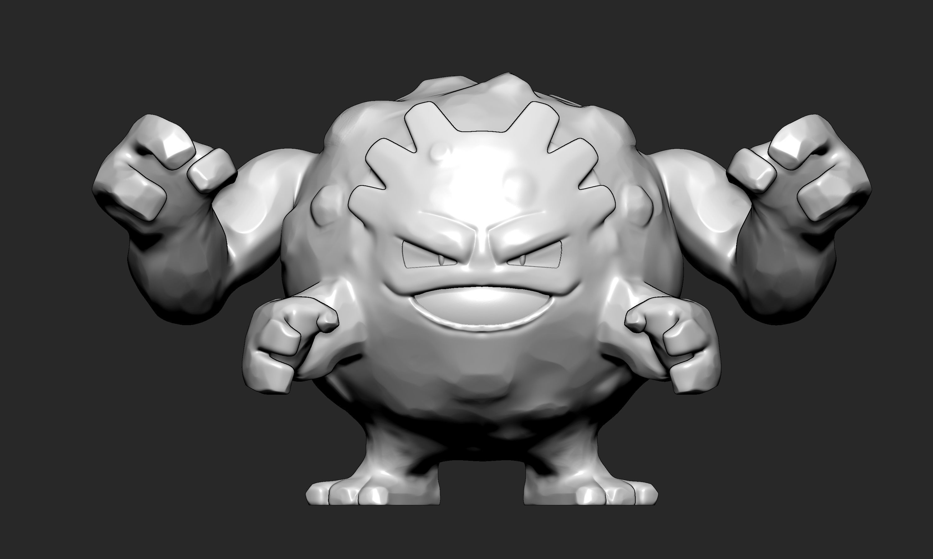 Pokemon - Graveler with 2 poses 3D print model_7