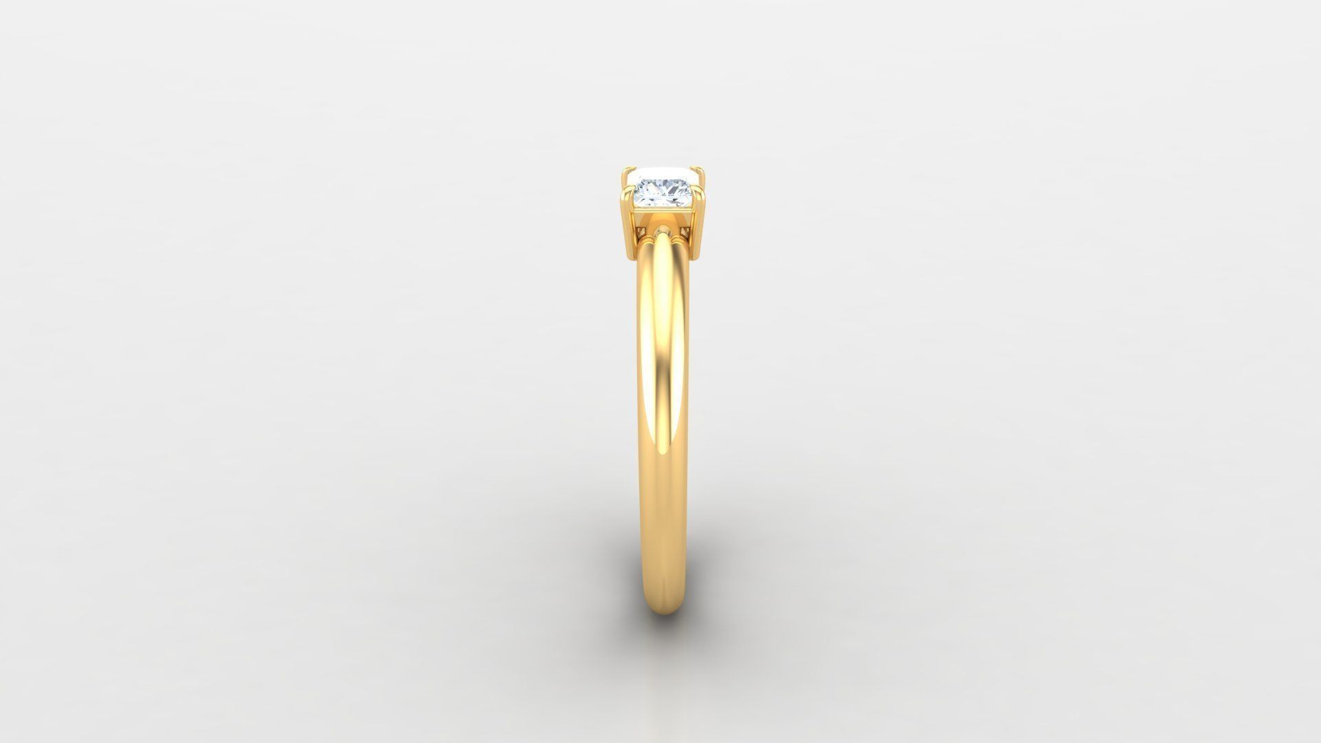 Solitaire Diamond Ring Version 3 SLT 132 3D print model_4