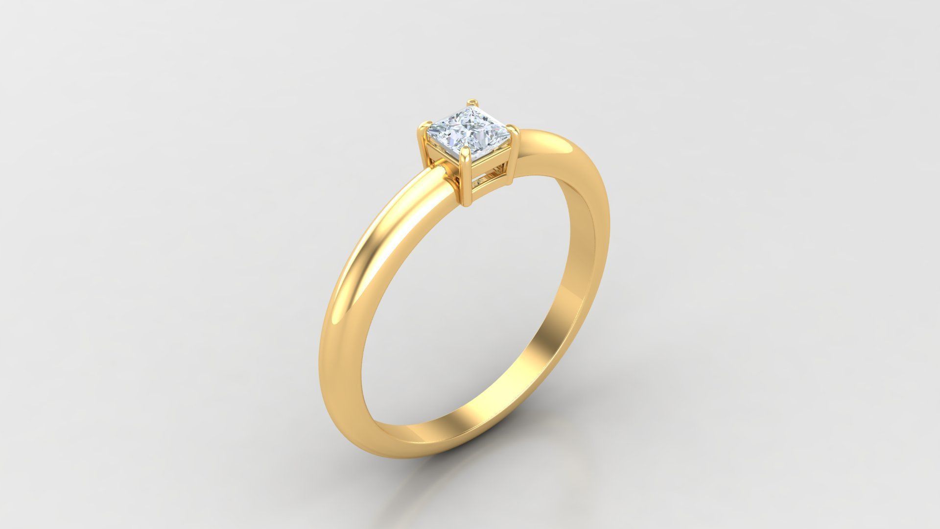 Solitaire Diamond Ring Version 3 SLT 132 3D print model_2
