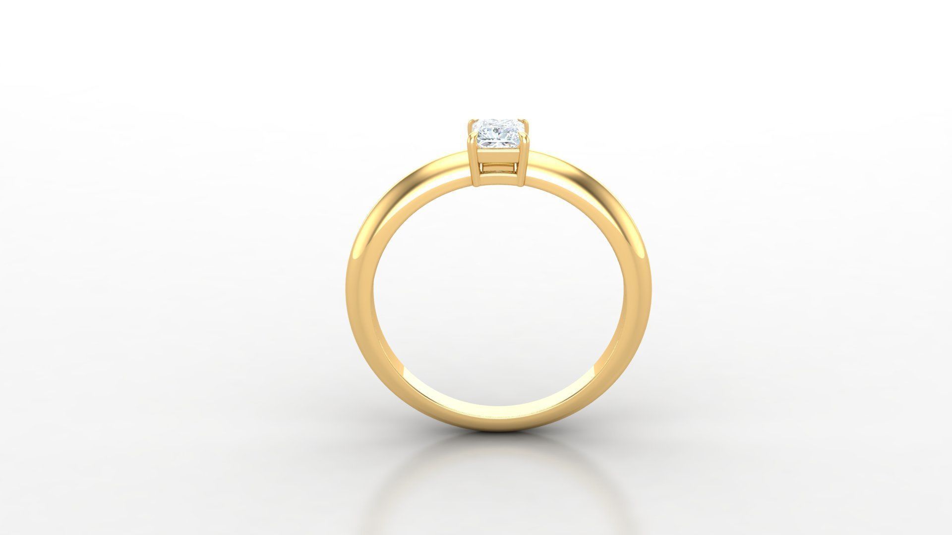 Solitaire Diamond Ring Version 3 SLT 132 3D print model_3