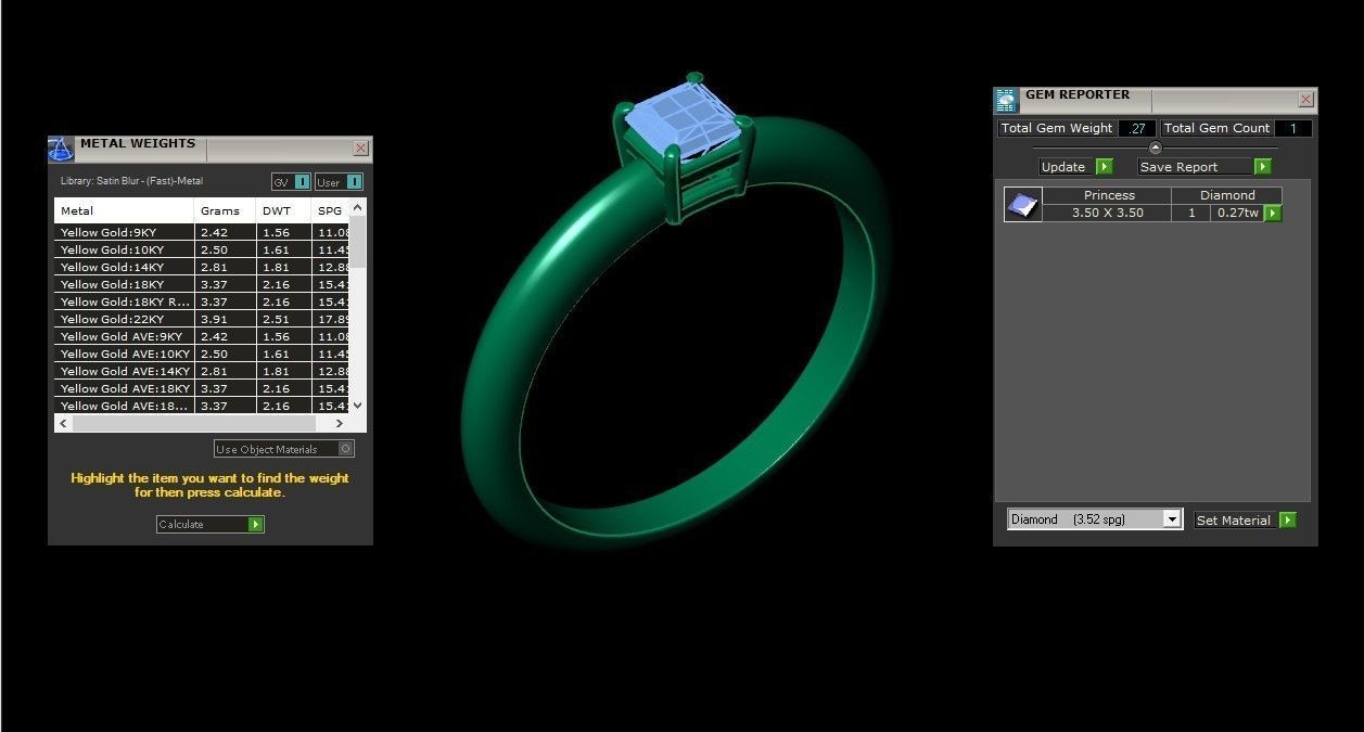 Solitaire Diamond Ring Version 3 SLT 132 3D print model_1