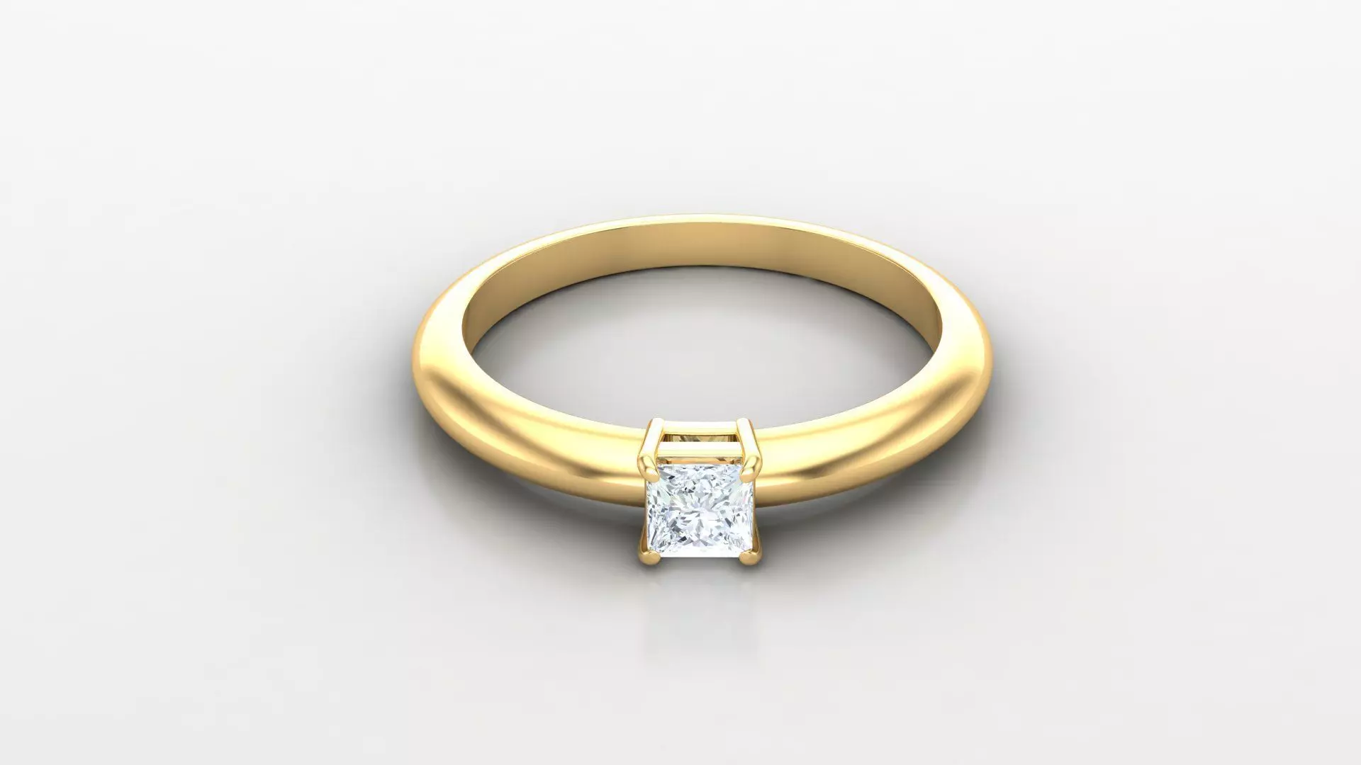 Solitaire Diamond Ring Version 3 SLT 132 3D print model_0