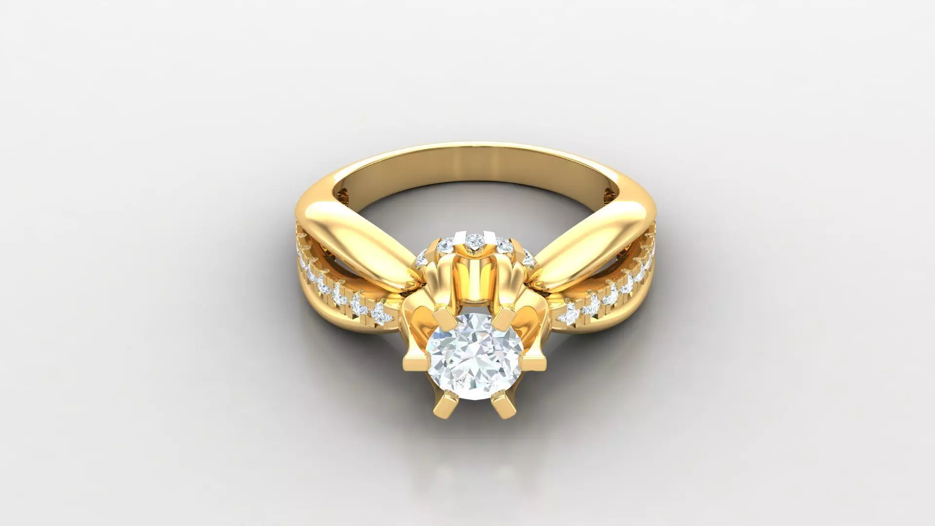 Solitaire Diamond Ring Version 3 SLT 129 3D print model_0
