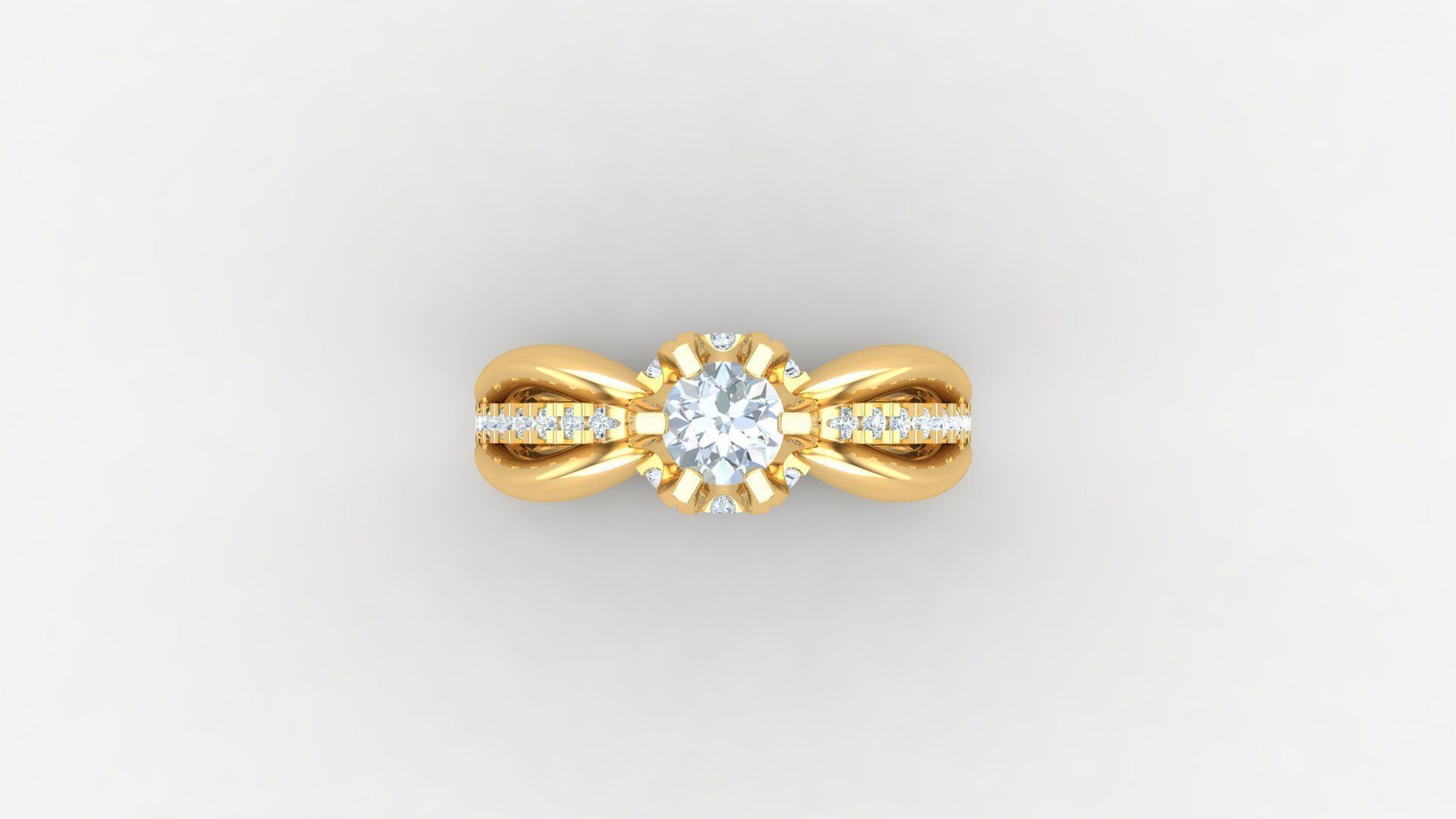 Solitaire Diamond Ring Version 3 SLT 129 3D print model_5