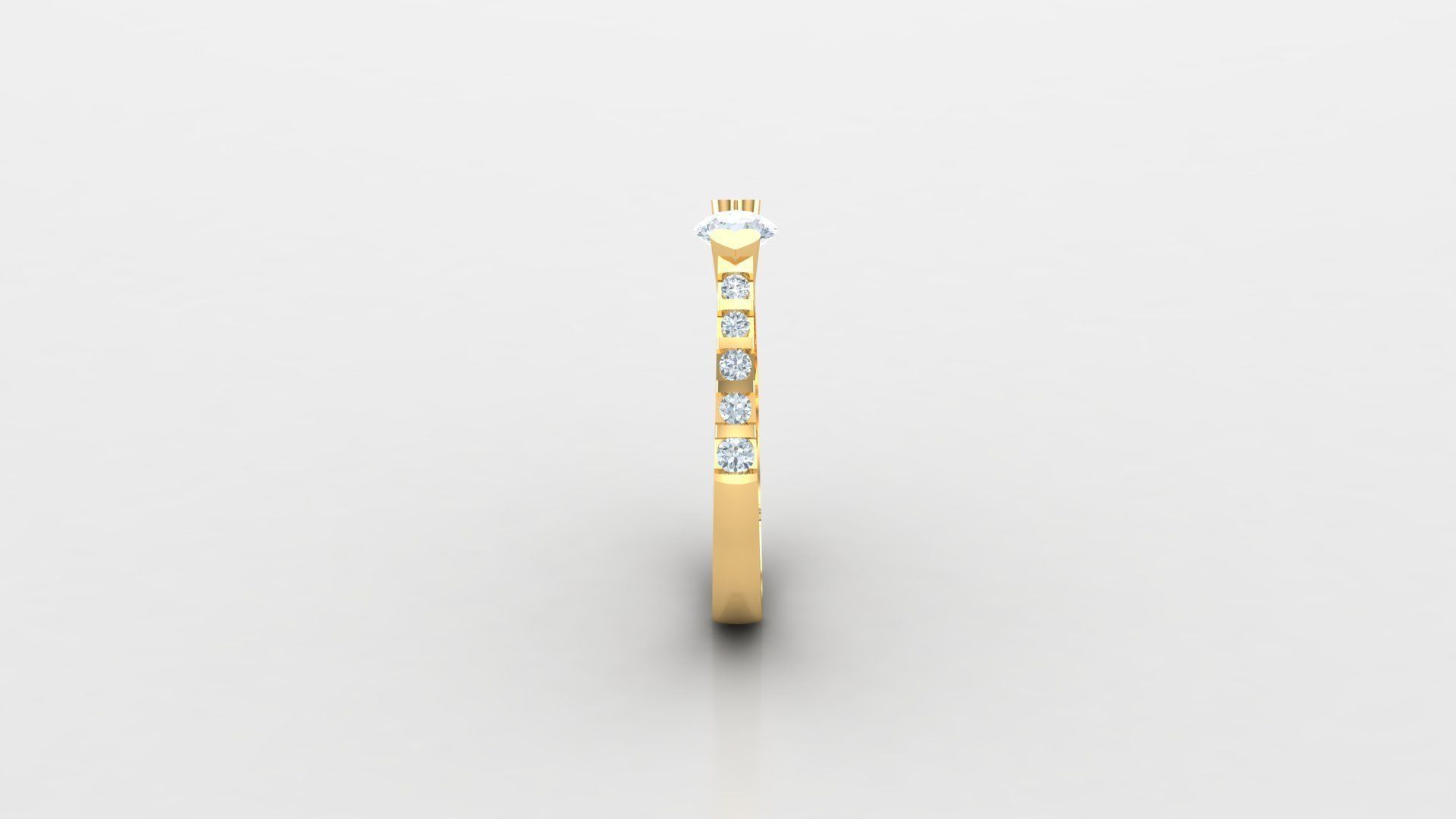 Solitaire Diamond Ring Version 3 SLT 109 3D print model_4