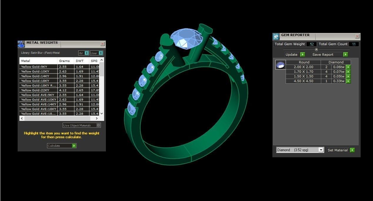 Solitaire Diamond Ring Version 3 SLT 109 3D print model_1