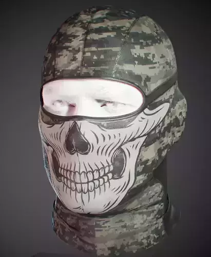 Balaclava 3D Scan PBR Game Assets Blender DAZ MD OBJ FBX Low-poly 3D model