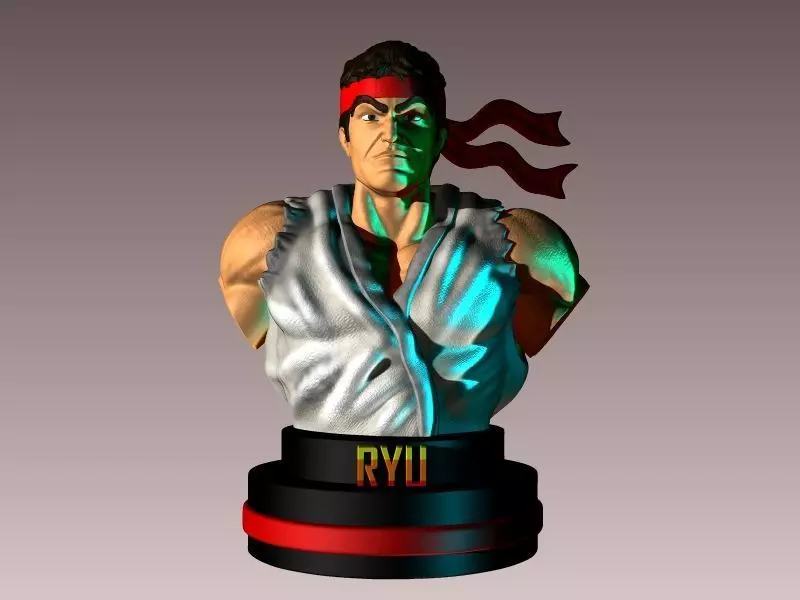 RYU BUST STREET FIGHTERS SEGA VIDEO GAMES 3D print model_0